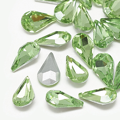Pointed Back Glass Rhinestone Cabochons RGLA-T082-6x10mm-19-1