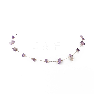 Natural Mixed Gemstone Chips Beaded Necklace NJEW-JN04234-1