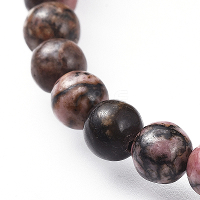 Natural Rhodonite Stretch Bracelets BJEW-JB04557-01-1