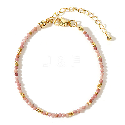Bohemian Style Natural Rhodochrosite Round Beaded Bracelets for Women YR2186-1-1
