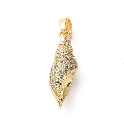 Brass Micro Pave Cubic Zirconia Pendants KK-P320-01B-G-1