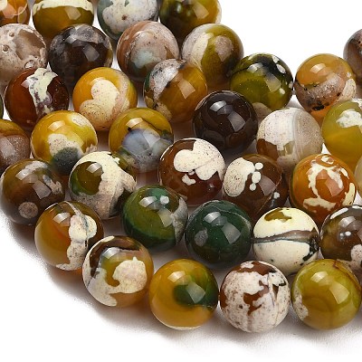Natural Fire Crackle Agate(Dyed & Heated) Beads Strands G-K425-A02-14mm-1