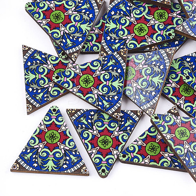 Printed Basswood Pendants X-WOOD-S045-013A-1