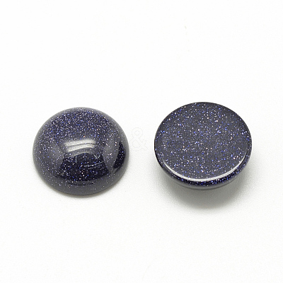 Synthetic Blue Goldstone Cabochons G-R416-12mm-34-1