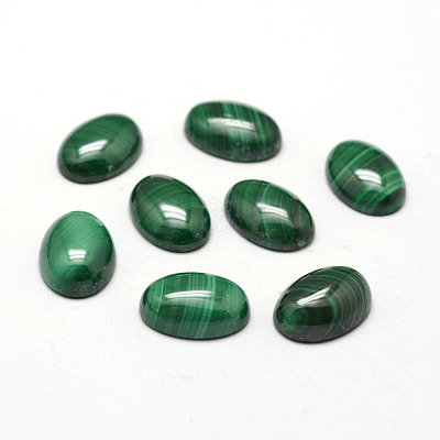 Oval Natural Malachite Cabochons X-G-O147-03F-1