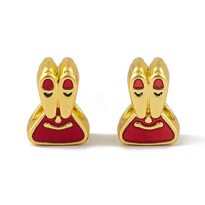 Alloy Enamel European Beads ENAM-M056-07G-1
