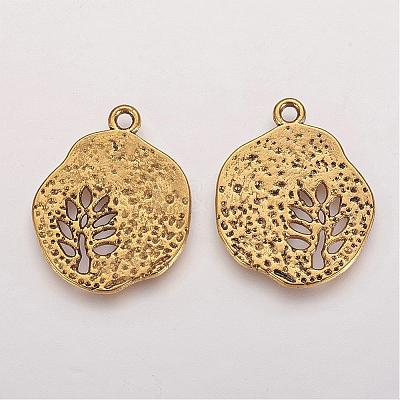 Tibetan Style Alloy Pendants TIBEP-A14120-AG-LF-1