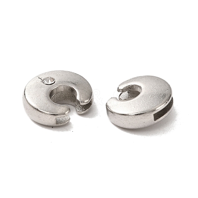 Letter Slider Beads for Watch Band Bracelet Making X-ALRI-O012-C-NR-1