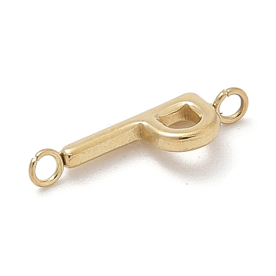 304 Stainless Steel Letter Connector Charms STAS-M108-01G-16-1