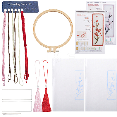 DIY Embroidery Bookmark Kits DIY-SC0029-47-1