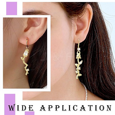 8Pcs 4 Styles Brass Micro Pave Cubic Zirconia Pendants KK-CJ0003-88-1