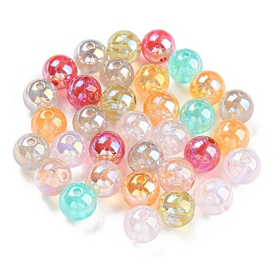 Iridescent Acrylic Glitter Beads MACR-F078-07B-1