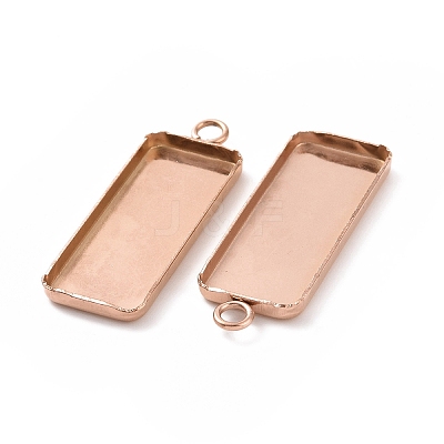 Ion Plating(IP) 304 Stainless Steel Pendant Cabochon Settings STAS-I069-36RG-1