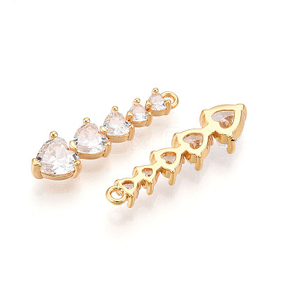 Brass Micro Pave Cubic Zirconia Pendants X-KK-N261-118B-G-1