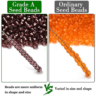 12/0 Grade A Round Glass Seed Beads SEED-Q007-F57-1