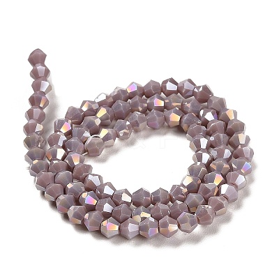 Opaque Solid Color Electroplate Glass Beads Strands X1-GLAA-F029-P4mm-A13-1