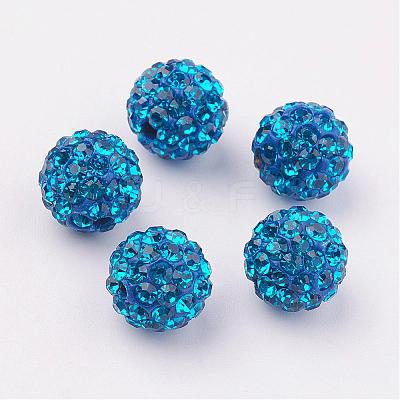 Polymer Clay Rhinestone Beads RB-C1438-10mm-A04-1