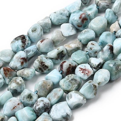 Natural Larimar Beads Strands G-B161-B10-1