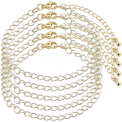 Brass Cable Chain Bracelets for Women BJEW-BM00008-1