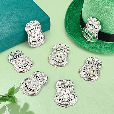 8Pcs Iron Alloy Badge Brooches JEWB-MA0001-03-1