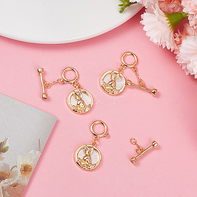 3Pcs Shell Toggle Clasps KK-BBC0009-17-1