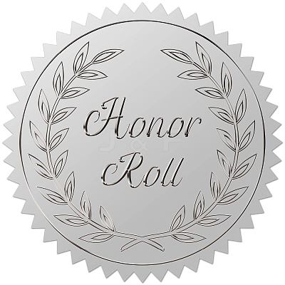 34 Sheets Silver Foil Embossed PET Picture Sticker DIY-WH0528-014-1
