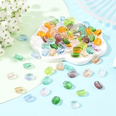 100Pcs 10 Styles Glass Imitation Austrian Crystal Beads GLAA-YW0005-64-1