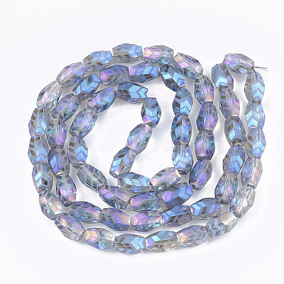 Electroplate Glass Beads Strands EGLA-T018-02-1