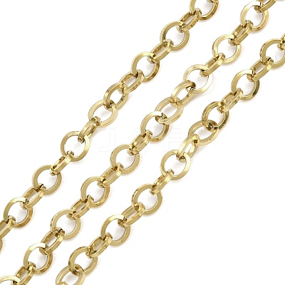304 Stainless Steel Oval Link Chains CHS-G044-02G-1