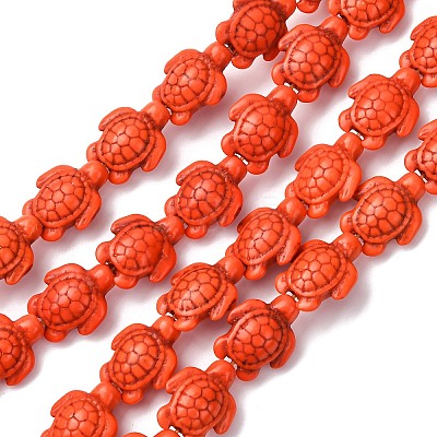 Dyed Synthetic Turquoise Beads Strands G-M152-07-B-1