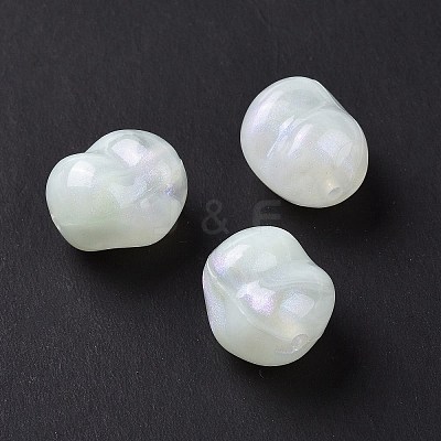 Opaque Acrylic Beads OACR-E015-08G-1