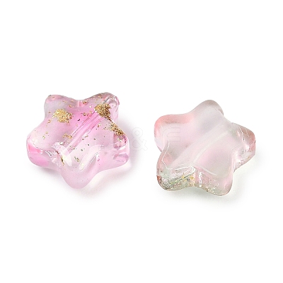 Transparent Spray Painted Frosted Glass Beads X2-GLAA-NH0003-01A-1