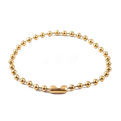 Ion Plating(IP) 304 Stainless Steel Ball Chain Necklaces for Women NJEW-G135-01B-G-1