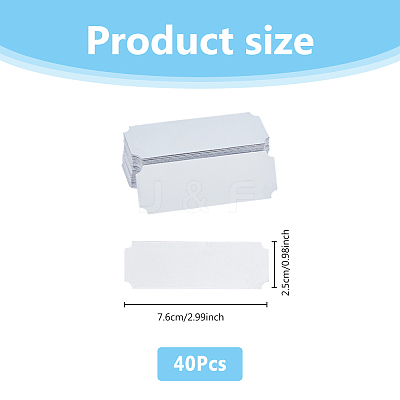 40Pcs Aluminum Blank Name Cards DIY-DC0003-12P-1