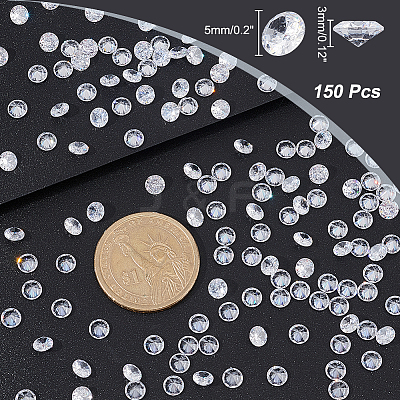 150Pcs Cubic Zirconia Cabochons ZIRC-PH0001-28-1