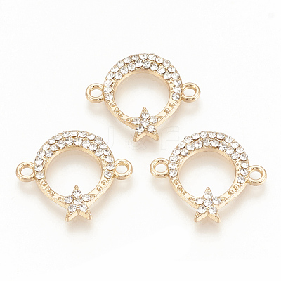 Alloy Rhinestone Links connectors X-ALRI-Q235-009G-1