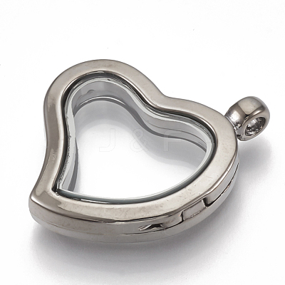 Alloy Magnetic Locket Pendants PALLOY-T052-13B-1