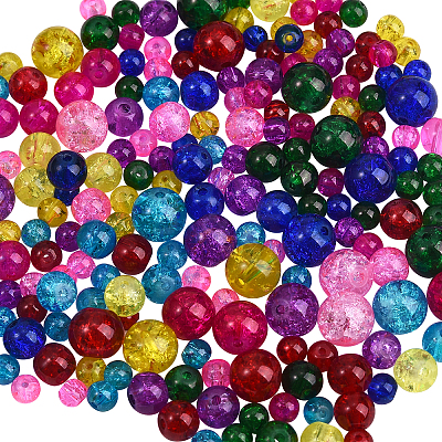 1920~2480Pcs 3 Style Spray Painted Crackle Glass Beads CCG-CJ0001-05-1
