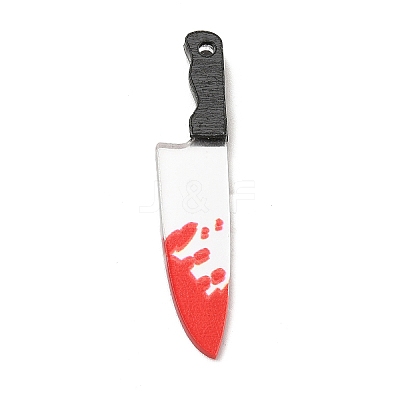 Halloween Printed Opaque Acrylic Pendants MACR-K330-42A-2-1