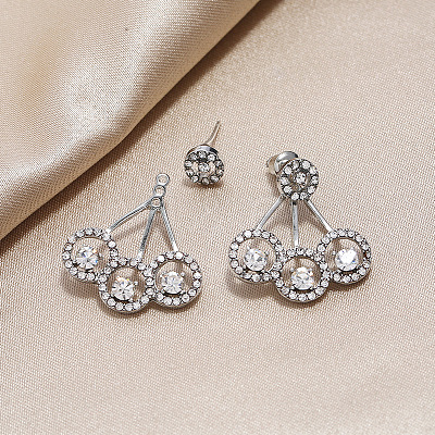 Chic and Stylish Flat Round Alloy Stud Earrings DS9375-1