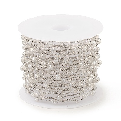 Glass Round Beaded Chains CHS-B003-04A-1