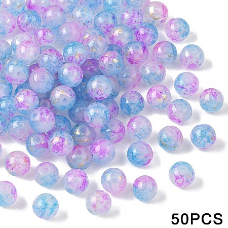 Glass Imitation Jade Beads GLAA-YWC0007-01J-01-1