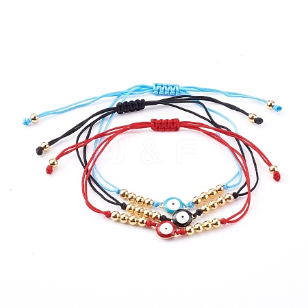 Adjustable Nylon Thread Braided Bead Bracelets BJEW-JB05997-1
