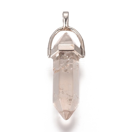 Natural Quartz Crystal Pointed Pendants G-WH0004-13-1