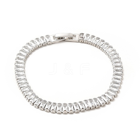 Clear Cubic Zirconia Tennis Bracelets BJEW-A132-20P-1