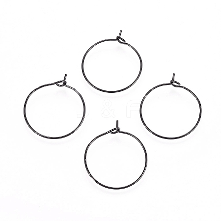 316L Surgical Stainless Steel Hoop Earring Findings X-STAS-D164-03B-1