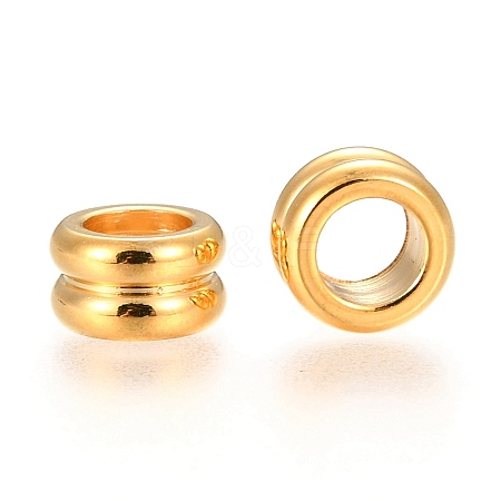 304 Stainless Steel Grooved Beads X-STAS-I117-16A-G-1