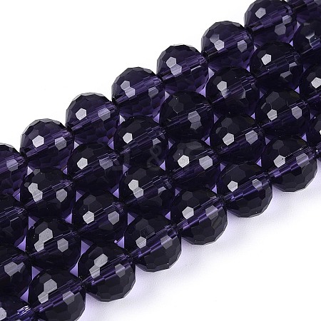 Transparent Glass Bead Strands GLAA-R095-10mm-37-1