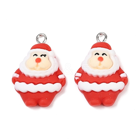 Christmas Opaque Resin Pendants RESI-I350-01A-1