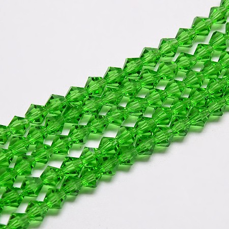 Imitate Austrian Crystal Bicone Glass Beads Strands X-GLAA-F029-6x6mm-03-1